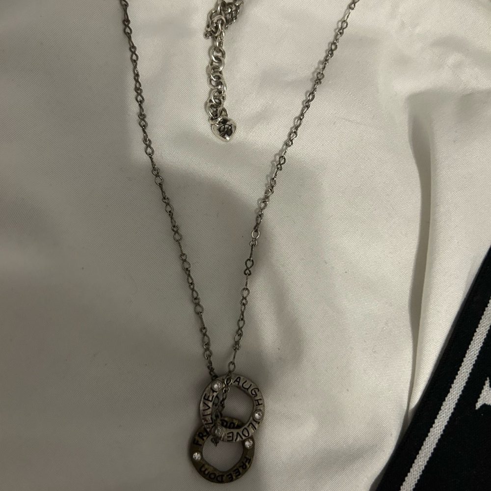 Brighton Live Laugh Love Necklace Free Head band